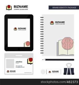 Artificial intelligence Business Logo, Tab App, Diary PVC Employee Card and USB Brand Stationary Package Design Vector Template