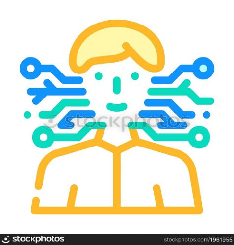 artificial intelligence color icon vector. artificial intelligence sign. isolated symbol illustration. artificial intelligence color icon vector illustration