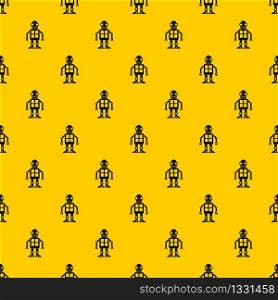 Artificial intelligence concept pattern seamless vector repeat geometric yellow for any design. Artificial intelligence concept pattern vector