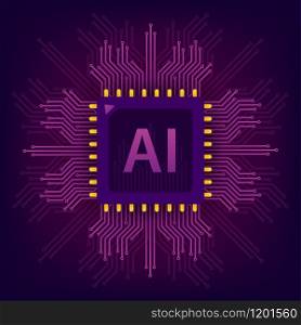Artificial Intelligence landing page. Ai banner. Website template for deep learning concept. Vector stock illustration. Artificial Intelligence landing page. Ai banner. Website template for deep learning concept. Vector stock illustration.