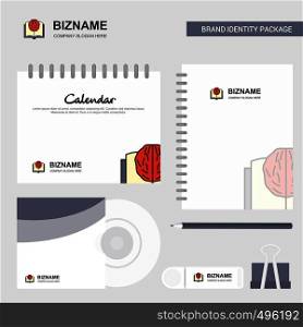 Artificial intelligence Logo, Calendar Template, CD Cover, Diary and USB Brand Stationary Package Design Vector Template