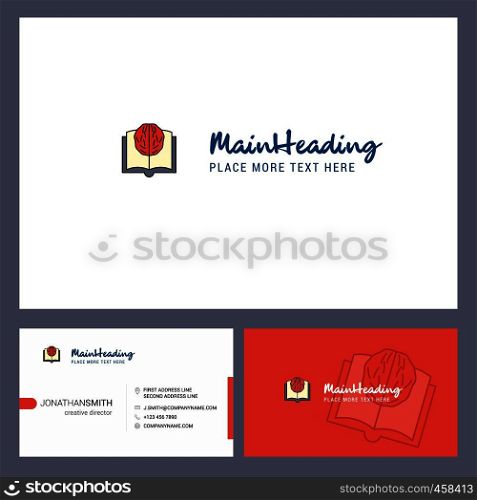 Artificial intelligence Logo design with Tagline & Front and Back Busienss Card Template. Vector Creative Design