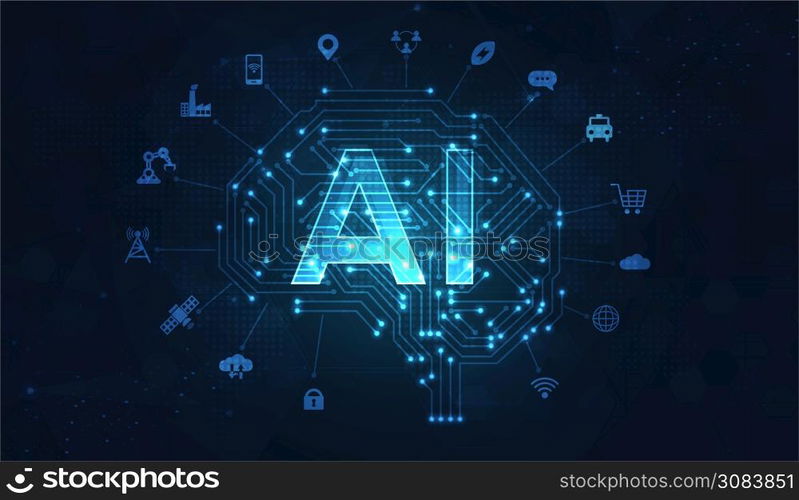 Artificial intelligence, machine learning, ai, data deep learning for future technology artwork, mining, isometric, neural network, machine programming and Responsive web banner. vector Illustration.