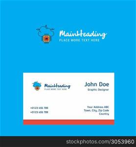 Artificial intelligence on cloud logo Design with business card template. Elegant corporate identity. - Vector