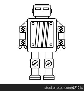 Artificial intelligence robot icon. Outline illustration of artificial intelligence robot vector icon for web. Artificial intelligence robot icon, outline style