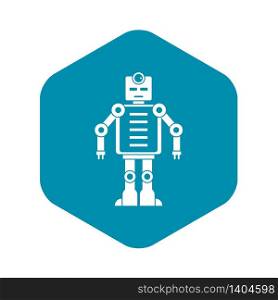 Artificial intelligence robot icon. Simple illustration of artificial intelligence robot vector icon for web. Artificial intelligence robot icon, simple style