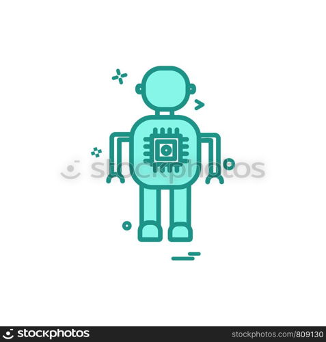 Artificial intelligence robot icon vector design