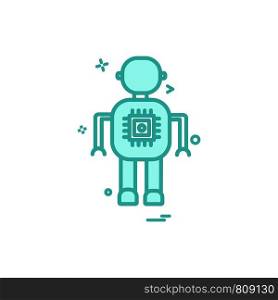Artificial intelligence robot icon vector design
