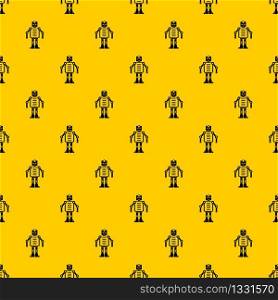 Artificial intelligence robot pattern seamless vector repeat geometric yellow for any design. Artificial intelligence robot pattern vector