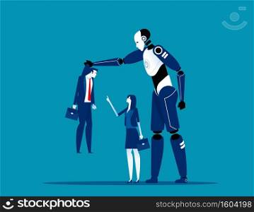 Artificial intelligence technology competition. Concept business technology futuristic vector illustration. Automation