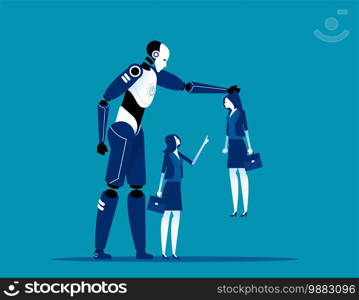 Artificial intelligence technology competition. Concept business technology futuristic vector illustration. Automation