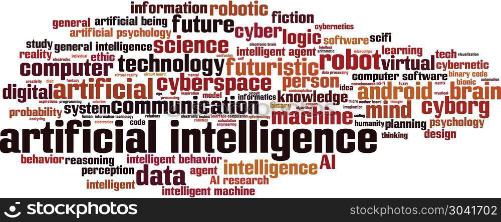 Artificial Intelligence Word Cloud Concept. Vector Illustration ...