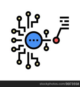 artificial model neural network color icon vector. artificial model neural network sign. isolated symbol illustration. artificial model neural network color icon vector illustration