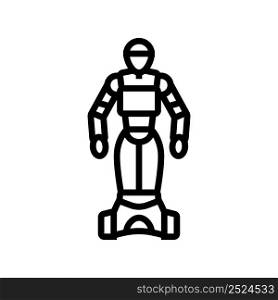 artificial robot line icon vector. artificial robot sign. isolated contour symbol black illustration. artificial robot line icon vector illustration