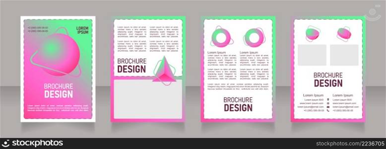 Artist blank brochure design. Template set with copy space for text. Premade corporate reports collection. Editable 4 paper pages. Bahnschrift SemiLight, Bold SemiCondensed, Arial Regular fonts used. Artist blank brochure design