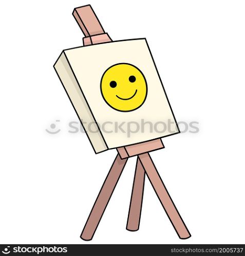 artist canvas with funny picture