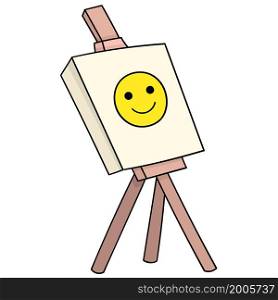 artist canvas with funny picture