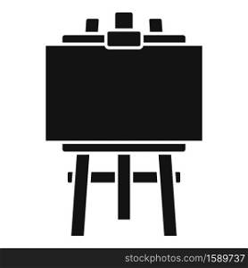 Artist easel icon. Simple illustration of artist easel vector icon for web design isolated on white background. Artist easel icon, simple style