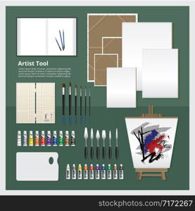 Artist Fine art Tool Vector Illustration