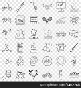 Artist icons set. Outline style of 36 artist vector icons for web for any design. Artist icons set, outline style
