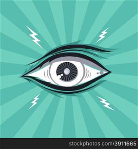 artistic abstract eye theme vector art illustration. eye illustration
