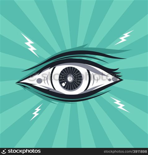 artistic abstract eye theme vector art illustration. eye illustration