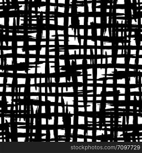 Artistic brush stripes seamless pattern. Hand drawn black ink stripe backdrop. Vector illustration. Artistic brush stripes seamless pattern. Hand drawn black ink stripe