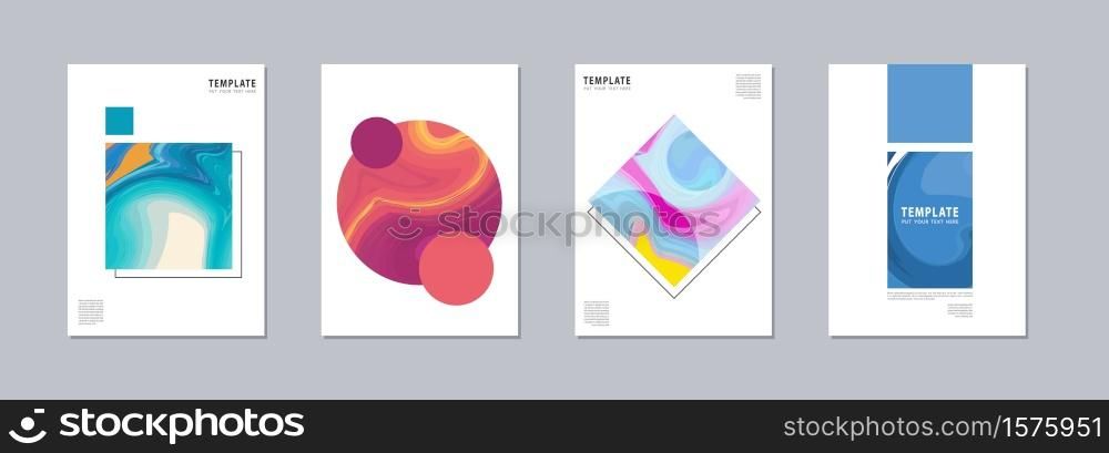 Artistic covers or poster design. Creative colours backgrounds vector design