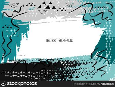 Artistic creative cards with brush strokes, Abstract brush stroke background, Vector illustration.