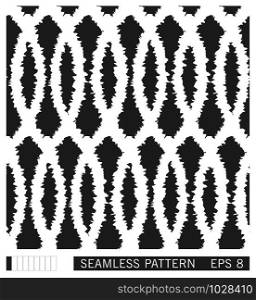 Artistic folk seamless pattern. Ornament of wavy lines intertwined. Hand made grunge style weave stripes. Vector texture design.. Artistic folk seamless pattern. Ornament of wavy lines intertwined. Vector texture design.