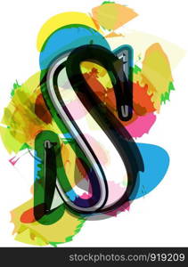 Artistic Font vector Illustration - Letter s