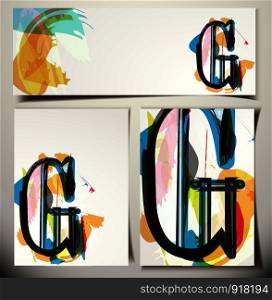 Artistic Greeting Card Font vector Illustration - Letter G