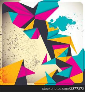 Artistic modern background with angular abstraction