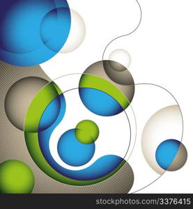 Artistic modern graphic with designed abstraction