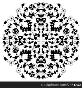 artistic ottoman black pattern series twenty nine
