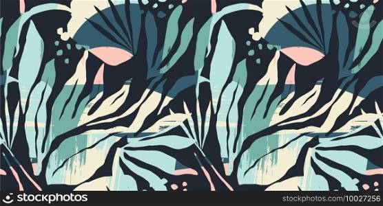 Artistic seamless pattern with abstract leaves. Modern design for paper, cover, fabric, interior decor and other users.. Artistic seamless pattern with abstract leaves. Modern design for paper, cover, fabric, interior decor and other use.