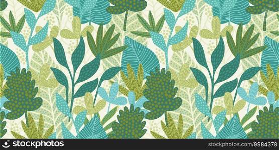 Artistic seamless pattern with abstract leaves. Modern design for paper, cover, fabric, interior decor and other users.. Artistic seamless pattern with abstract leaves. Modern design for paper, cover, fabric, interior decor and other.