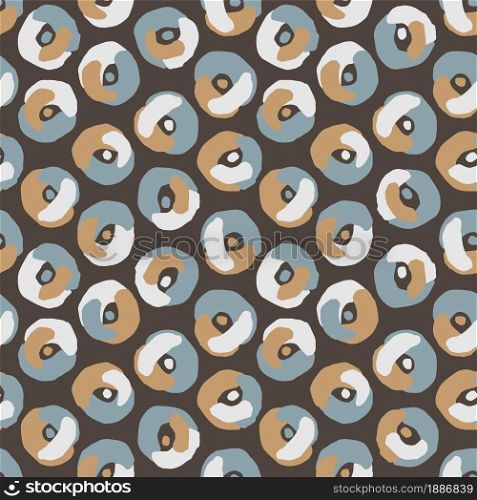 Artistic seamless pattern with abstract shapes. Colorful trendy illustration for paper and gift wrap. Fabric print modern design. Creative stylish background.
