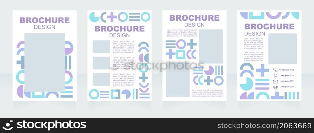 Arts and cultural festival blank brochure layout design. Vertical poster template set with empty copy space for text. Premade corporate reports collection. Editable flyer paper pages. Arts and cultural festival blank brochure layout design
