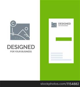 Artwork, Business, Copyright, Copyrighted Grey Logo Design and Business Card Template