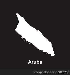 Aruba map icon vector illustration symbol background