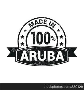 Aruba stamp design vector