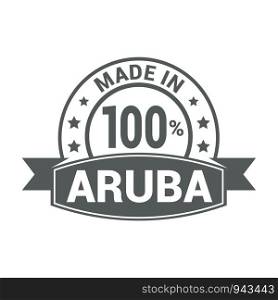Aruba stamp design vector