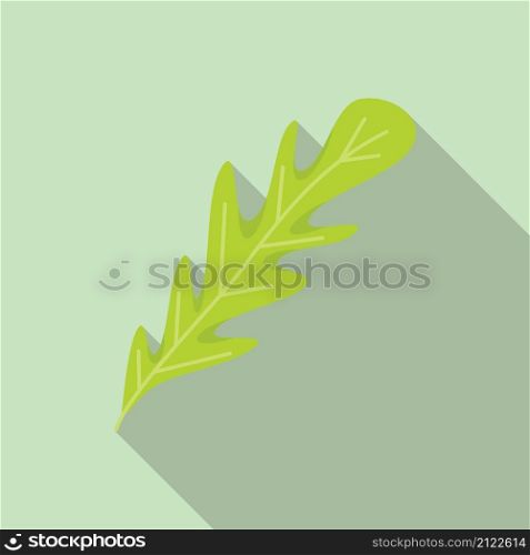 Arugula leaf icon flat vector. Rucola salad. Vegetable plant. Arugula leaf icon flat vector. Rucola salad