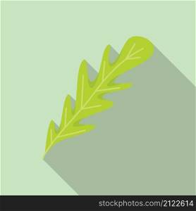 Arugula leaf icon flat vector. Rucola salad. Vegetable plant. Arugula leaf icon flat vector. Rucola salad