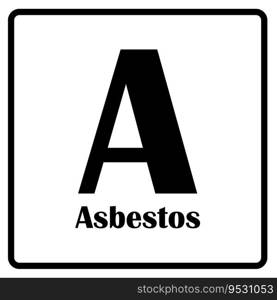 Asbestos element icon vector illustration symbol design