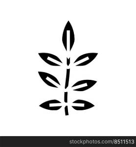 ash leaf glyph icon vector. ash leaf sign. isolated symbol illustration. ash leaf glyph icon vector illustration