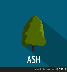 Ash tree icon. Flat illustration of ash tree vector icon for web. Ash tree icon, flat style