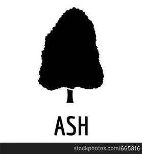 Ash tree icon. Simple illustration of ash tree vector icon for web. Ash tree icon, simple black style