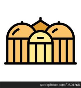 Asia opera house icon outline vector. City skyline. World monument color flat. Asia opera house icon vector flat